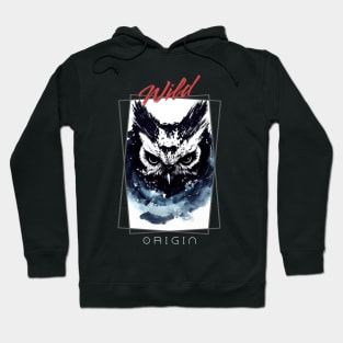 Owl Bird Wild Nature Free Spirit Art Brush Painting Hoodie